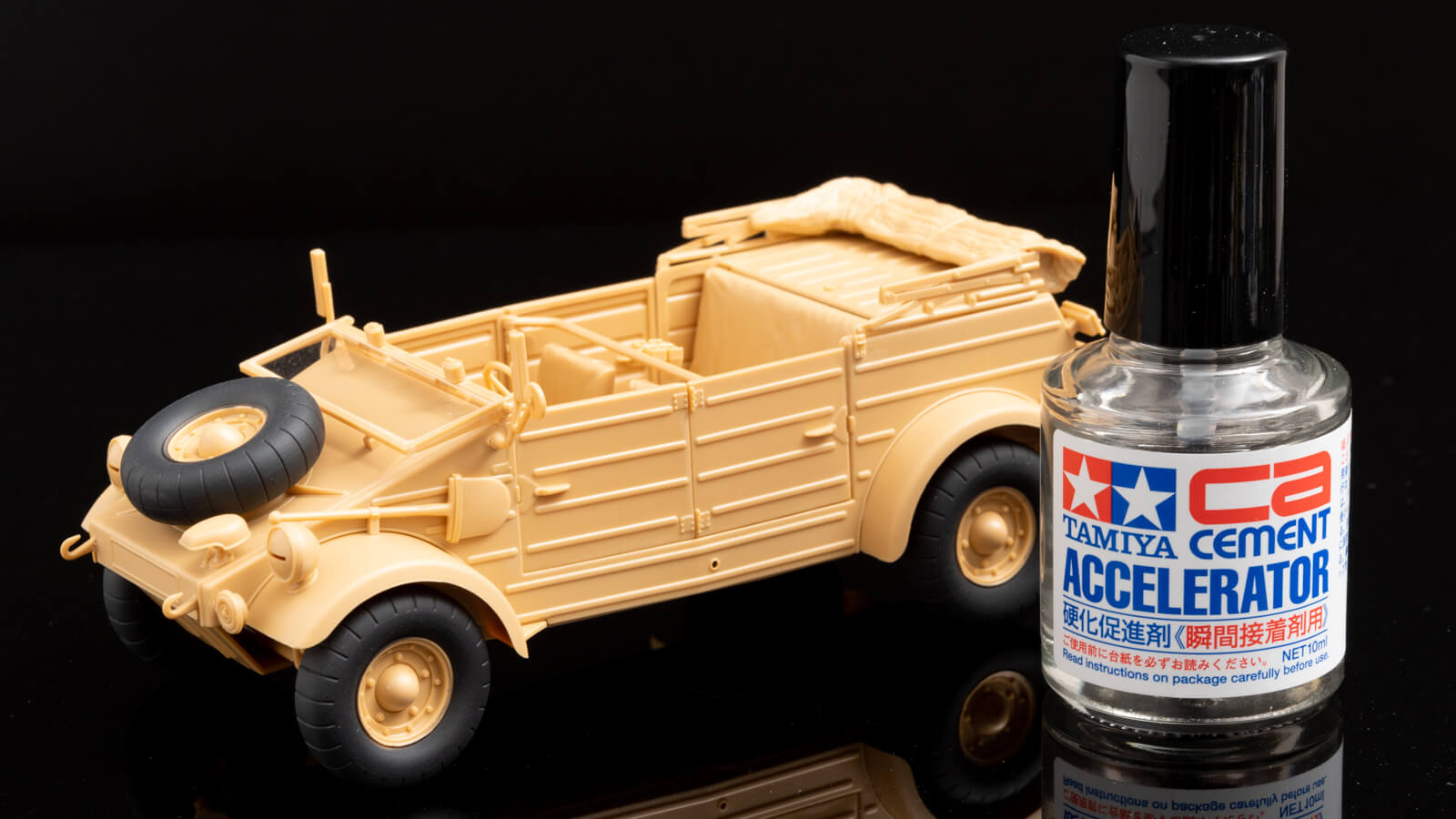 瞬間接着剤の硬化促進に無臭で狙い撃ち／タミヤのハケ塗りタイプ硬化促進剤を使うべし！