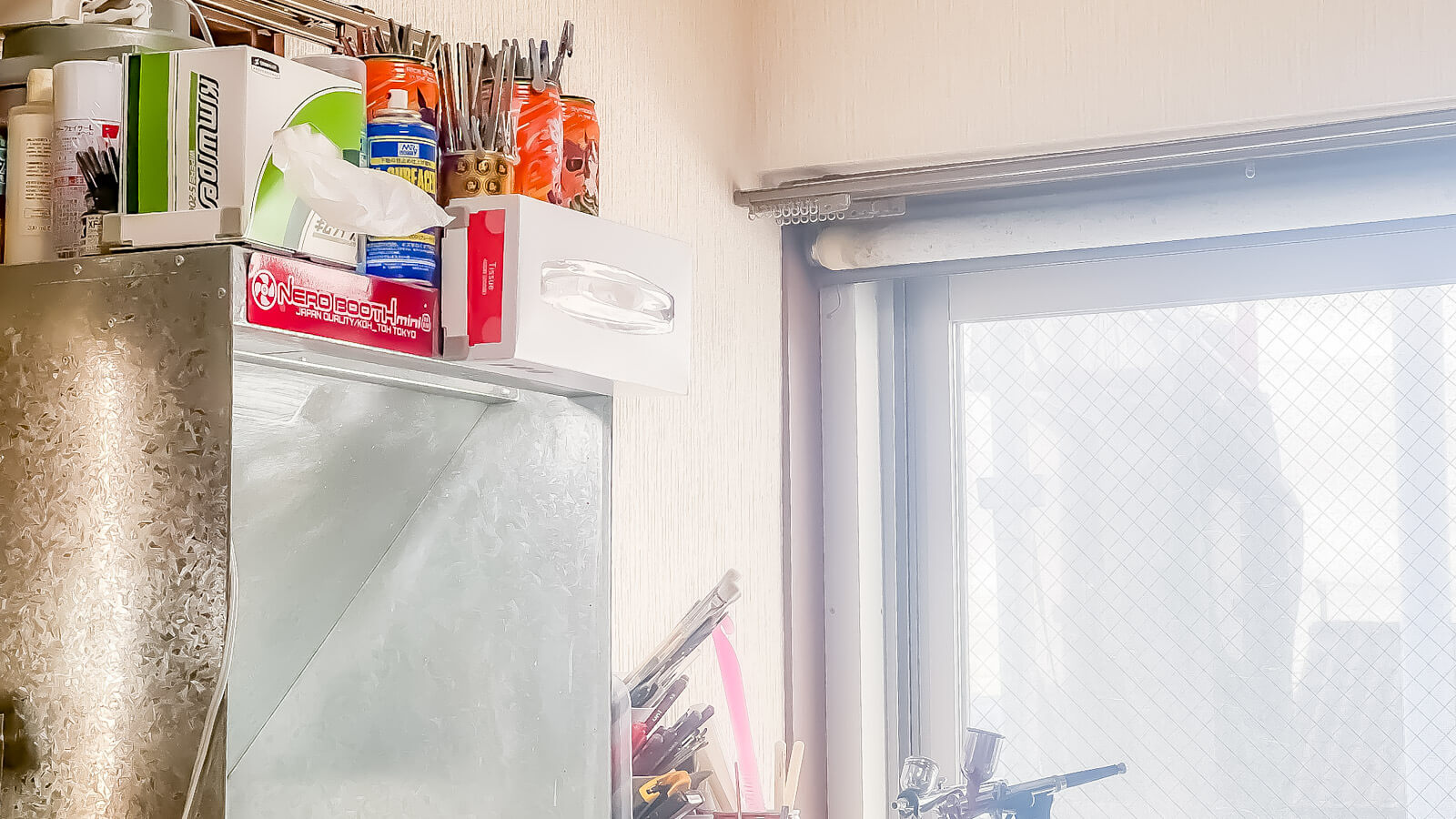 プラモデルづくりで大量に使うティッシュやキムワイプは「ネロブースに最適なティッシュホルダー  」で運用しよう！