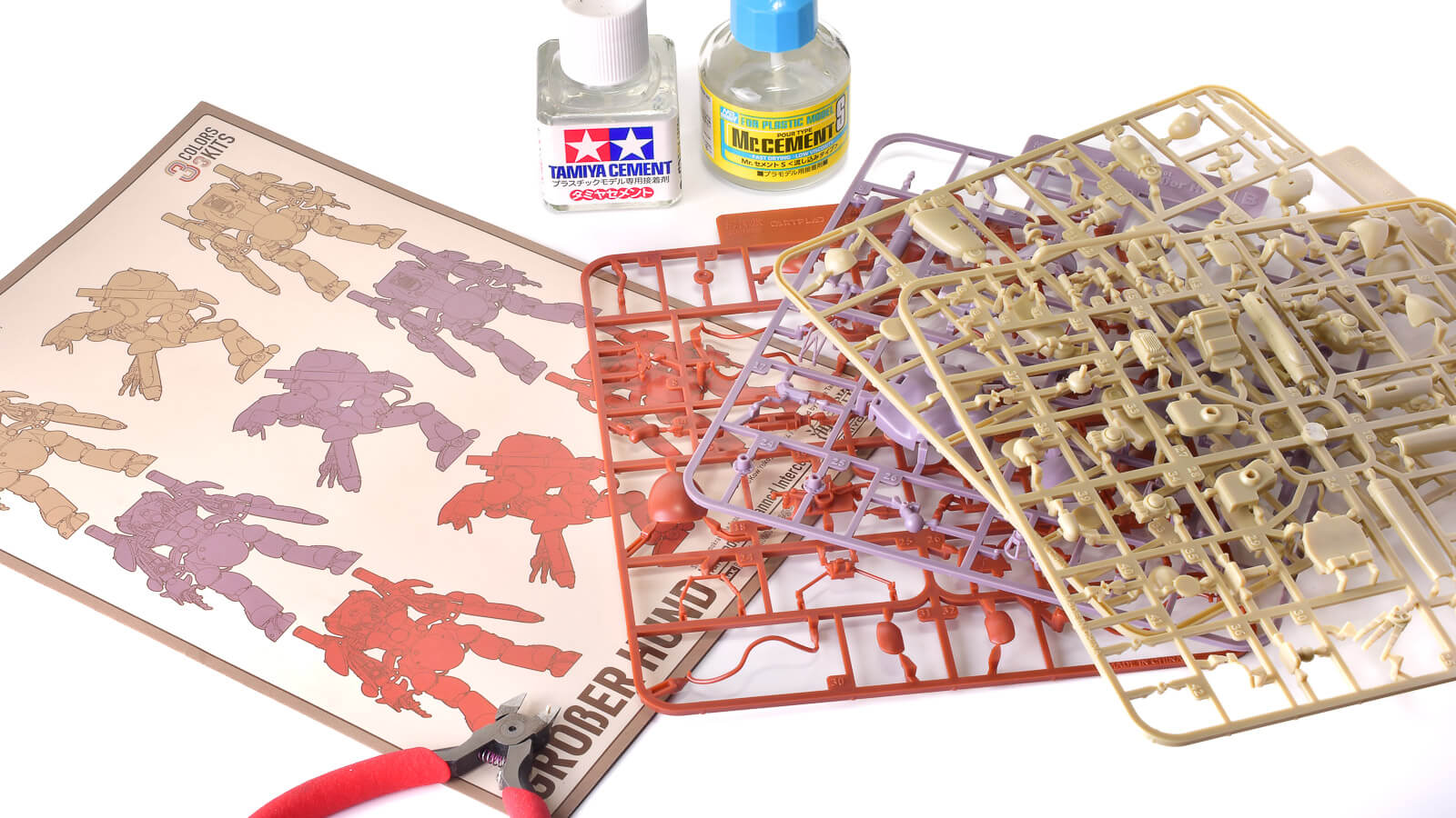 あなたが拾い上げた色で生まれる、あなただけのプラモデル。「海洋堂 アートプラ ヒューマノイド型無人邀撃機グローサーフント 3機セット」