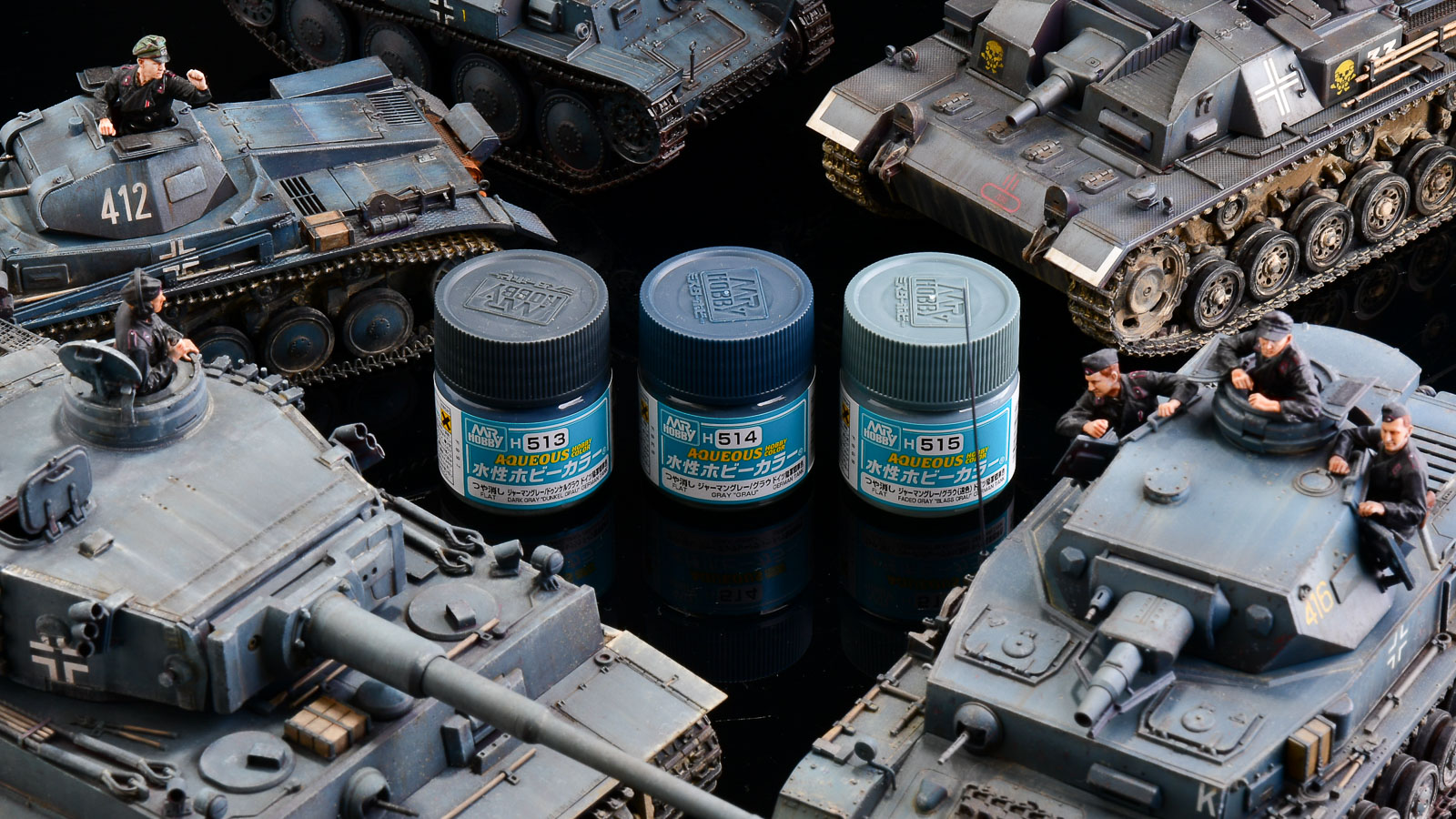 【塗料レビュー】混ぜない、迷わない。3本揃えるだけで完成する「水性ホビーカラーのジャーマングレー」